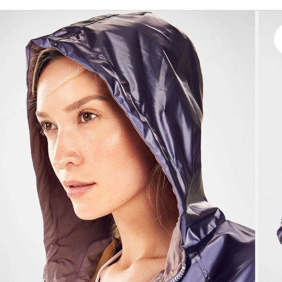 Fabletics Amara Shine Hoodie raincoat jacket - Picture 4 of 11